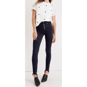 MADEWELL Berkeley Black 9” High-Rise Skinny Jeans